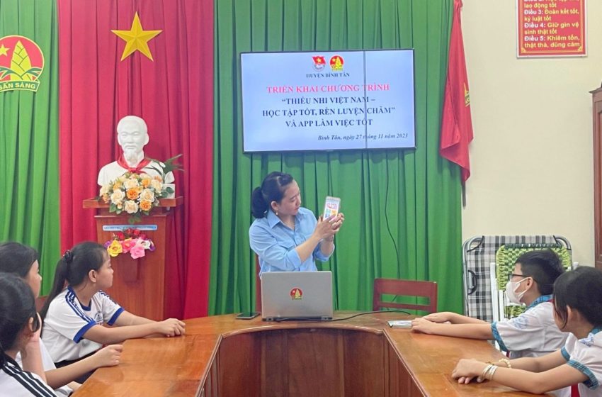 Bình Tân triển khai chương trình “Thiếu nhi Việt Nam – học tập tốt, rèn luyện chăm” năm học 2023 – 2024